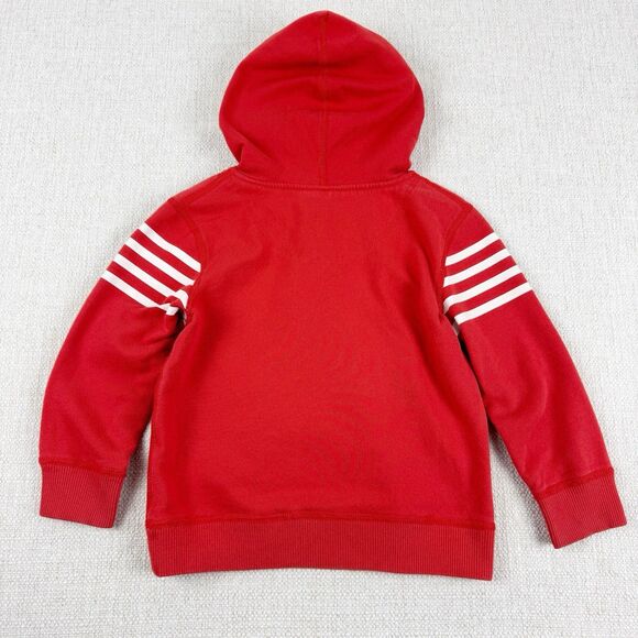 Genuine Kids From OshKosh Orange White Stripes 3 Button Pullover Hoodie Size 4T - Picture 6 of 14